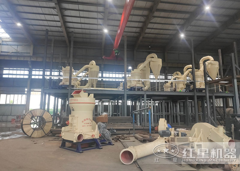 磨粉生產(chǎn)線中給料機、提升機現(xiàn)場安裝圖